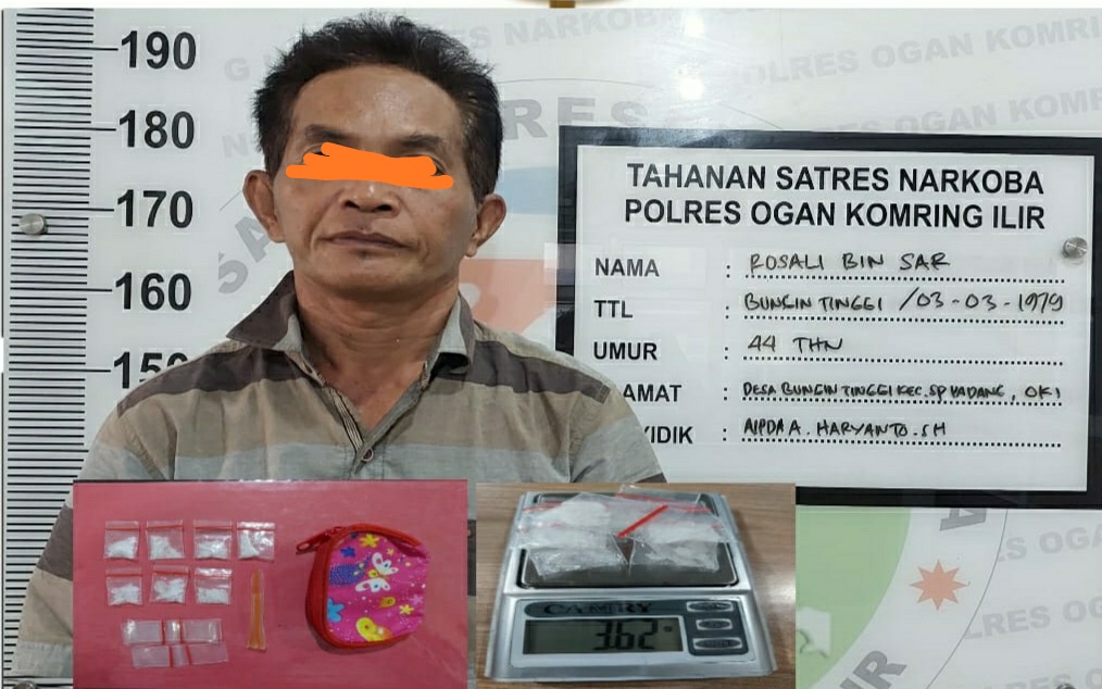 Hindari Kejaran Polisi, Pengedar Sabu di SP Padang OKI Sembunyi dalam Mobil