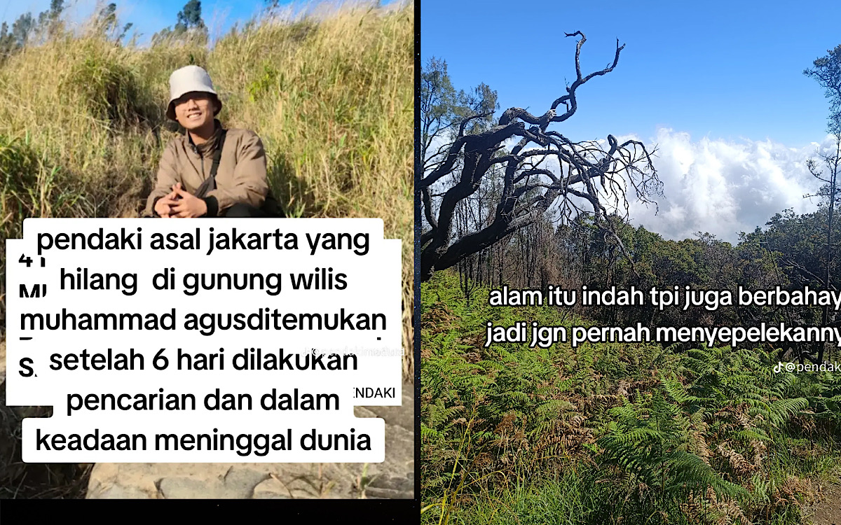 Pendaki Agus Hilang di Gunung Wilis Akhirnya Ditemukan, Netizen Lihat Korban Tampak Menyatu Dengan Alam 