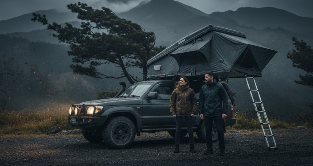 Rooftop Tent Hardshell 2026 Diuji Cuaca Ekstrem, Mana yang Benar Benar Tahan Badai dan Angin Kencang