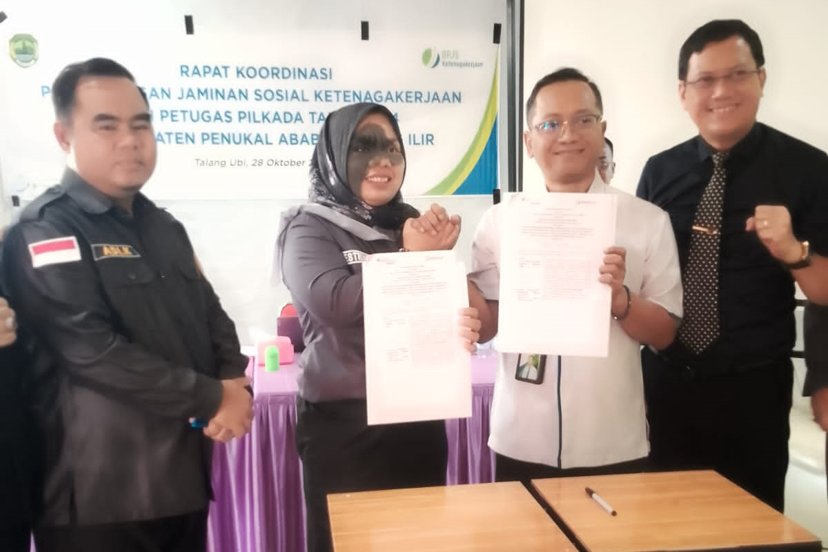 Lindungi Petugas Adhoc Di Pilkada 2024, Bawaslu PALI Gandeng BPJS Ketenagakerjaan