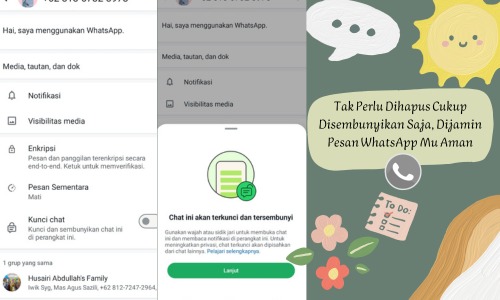 Tak Perlu Dihapus Cukup Sembunyikan Saja, Dijamin Pesan Whatsapp Mu Aman