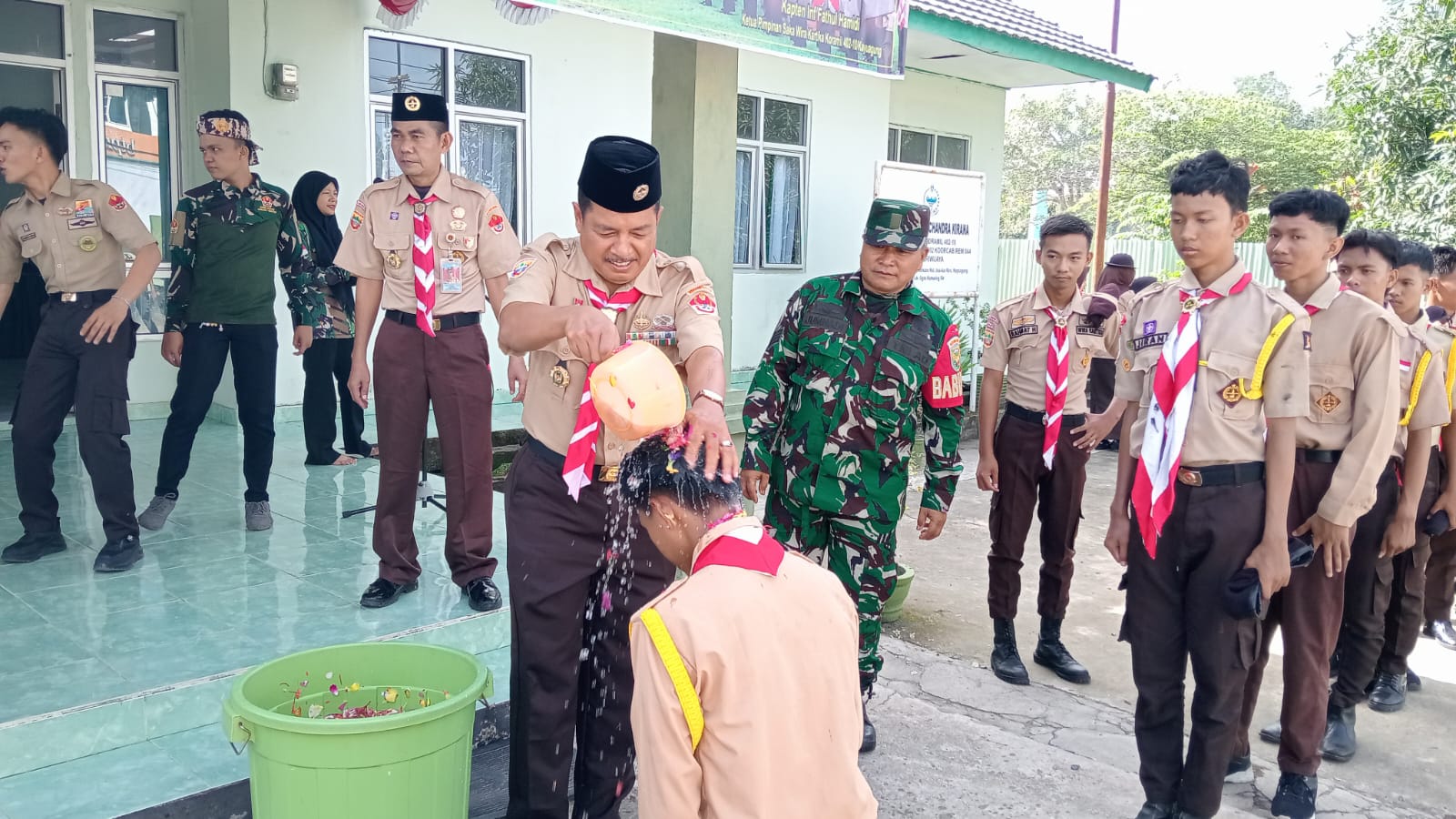 Puluhan Anggota Baru Saka Wira Kartika Koramil 402-10/Kayuagung Dilantik