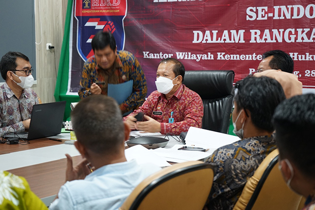 Kemenkumham Sumsel Harmonisasi Dua Ranperda Muara Enim