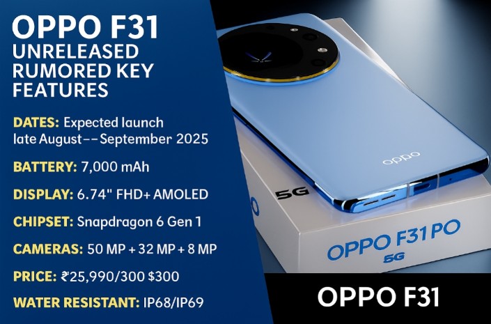 Oppo F31, Calon Andalan Baru Oppo dengan Baterai Jumbo 7.000 mAh