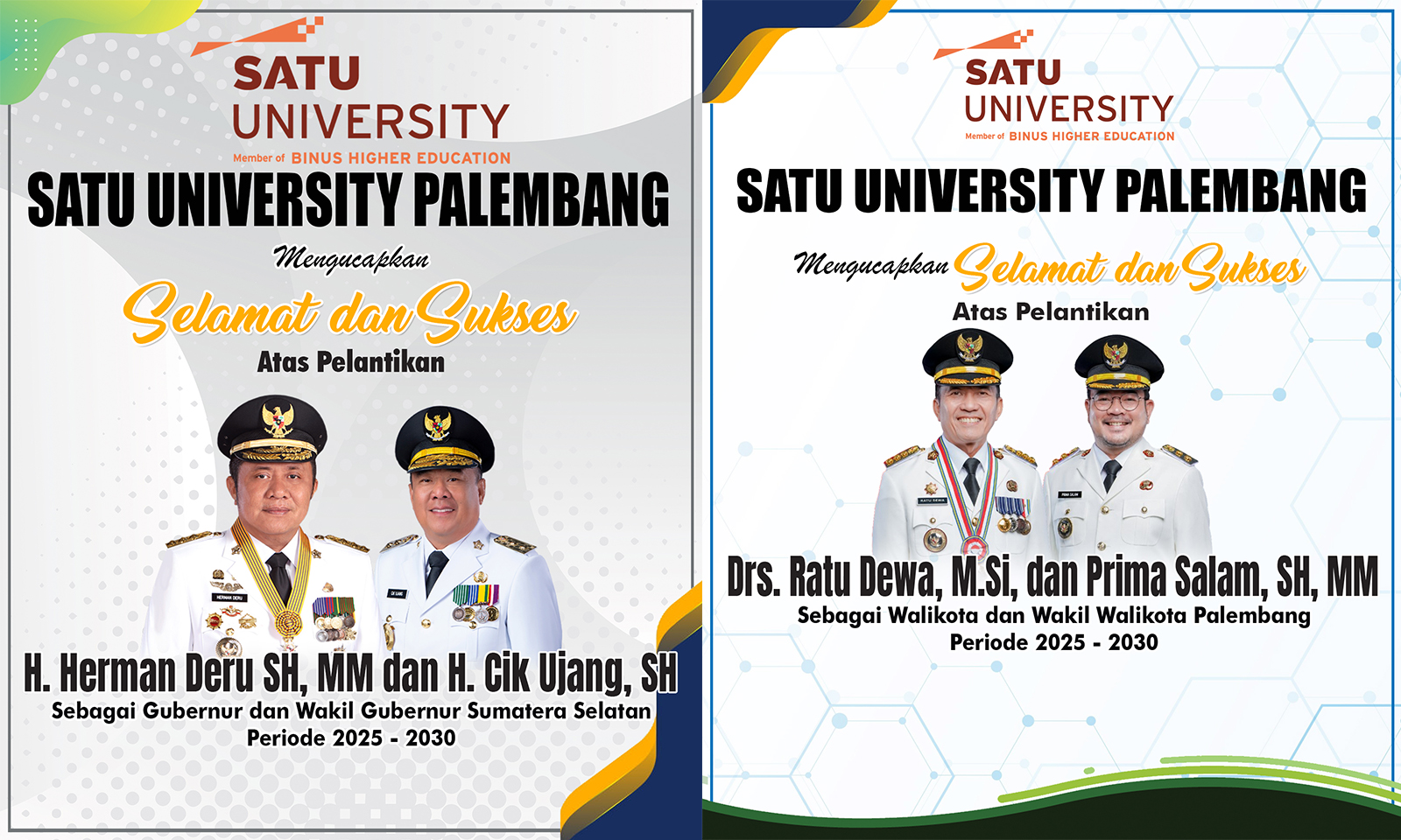 Binus Satu University Mengucapkan Selamat Atas Pelantikan Ratu Dewa dan Prima Salam