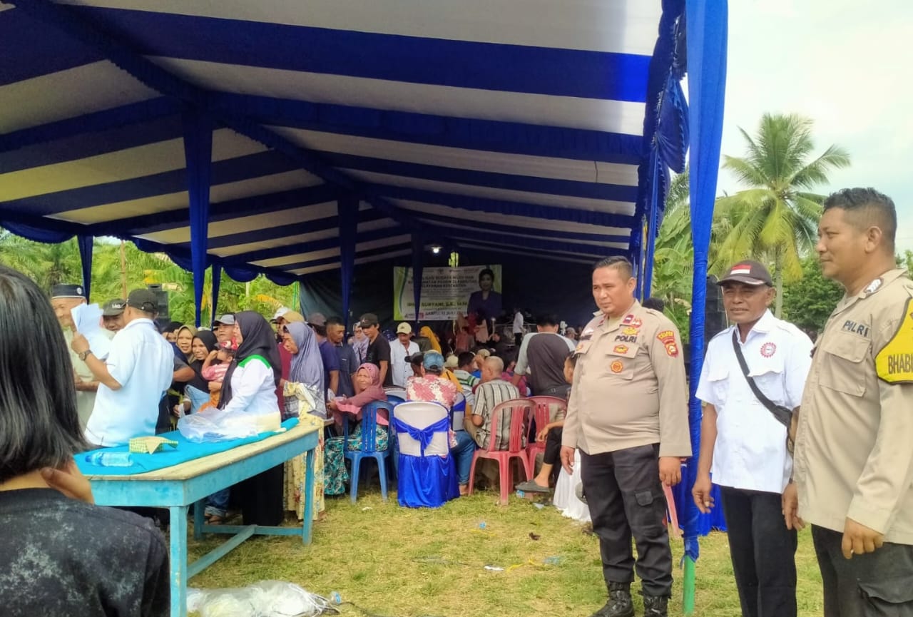 Sosialisasi Program JKN di Kecamatan Lubuk Keliat Ogan Ilir, Polsek Tanjung Batu Pastikan Keamanan Kegiatan
