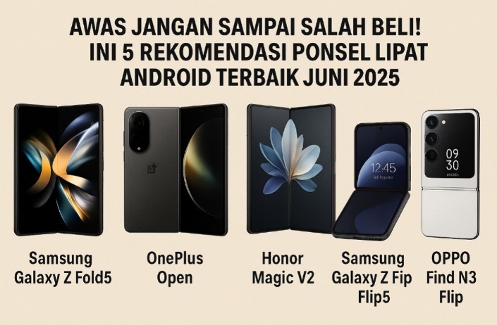Awas Jangan Sampai Salah Beli! Ini 5 Rekomendasi Ponsel Lipat Android Terbaik Juni 2025
