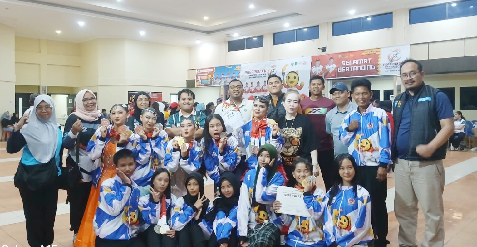Dancesport Ogan Ilir Lampaui Target Perolehan Medali di Porprov XV Sumsel, Ketua KONI Sampaikan Apresiasi