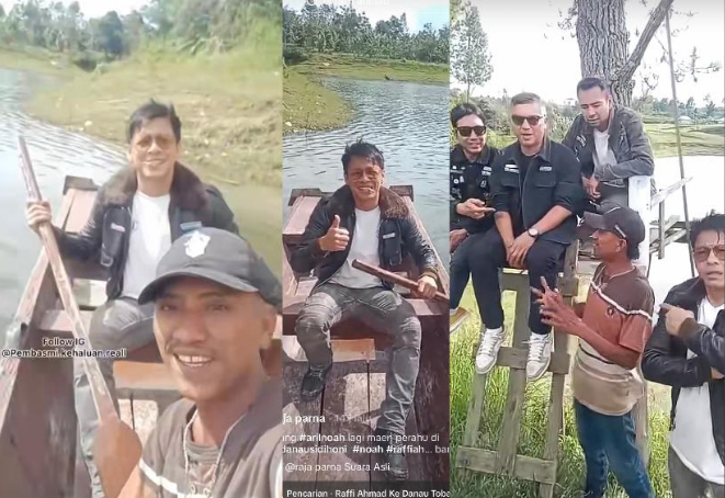 VIRAL! Warga Merekam Ariel Noah Naik Perahu Tuai Komentar Kocak Netizen: Pake Android Mirip Parto