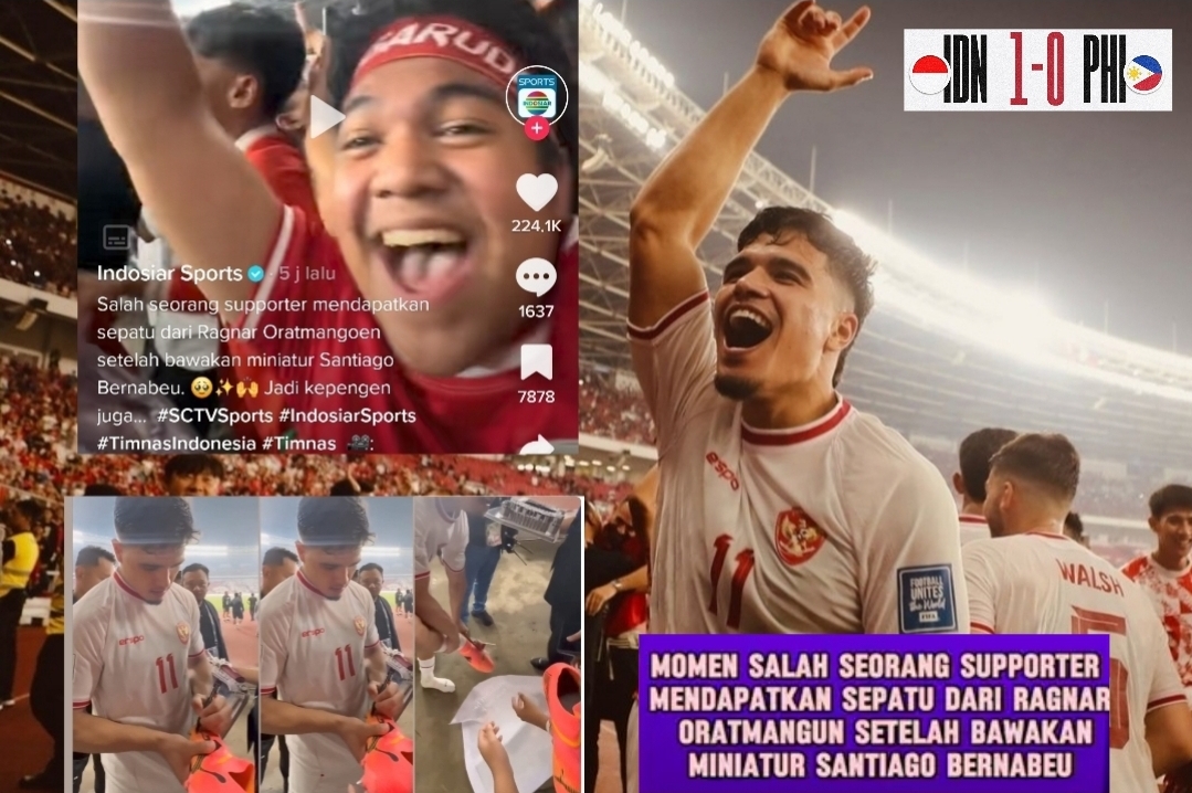 Waw, Mimpi Apa? Fans Timnas Indonesia Ini Dapat Sepatu Langsung dari Oratmangoen!