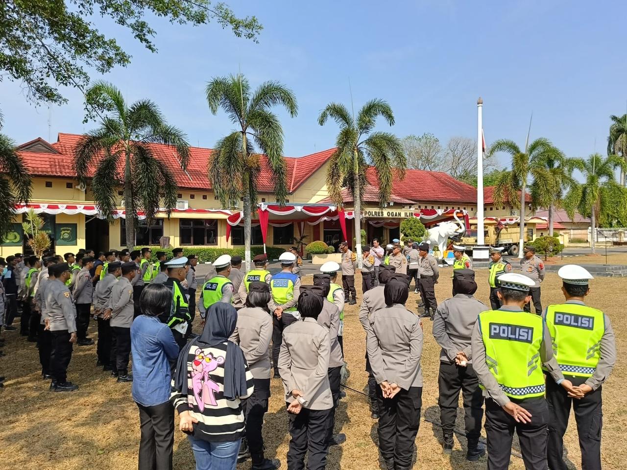 Pilkada Serentak Masuki Tahapan Pengumuman Pendaftaran Pencalonan, Polres Ogan Ilir Siagakan 150 Personel