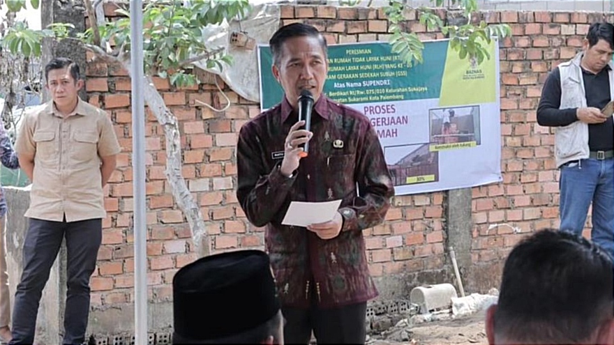 Baznas Palembang Kembali Selesaikan Bedah Rumah Warga di Sukajaya dan Bantu Bayar Kontrakan