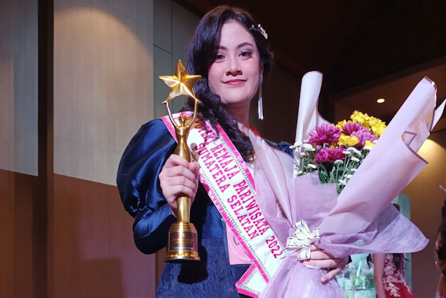 Soraya Angelina Putri Muba Raih Runner-up Puteri Remaja Pariwisata Sumsel