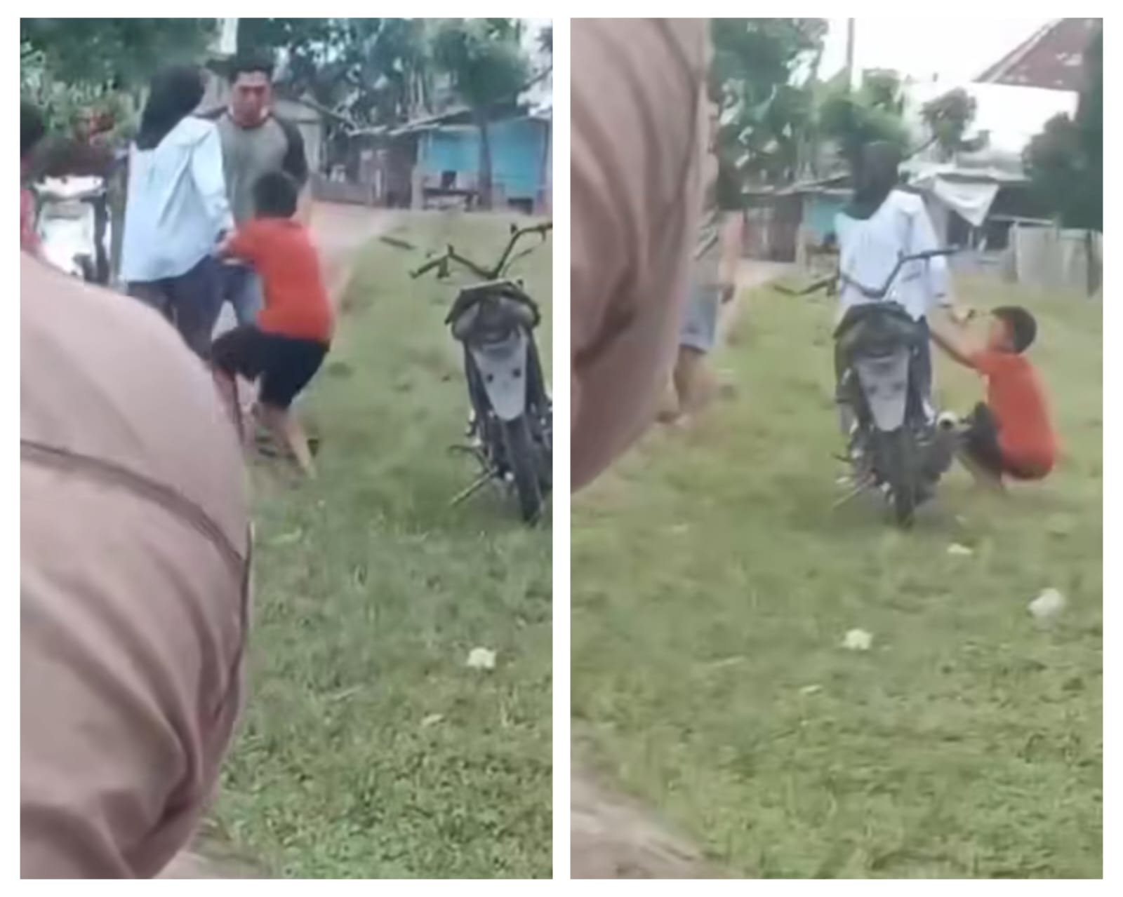Viral di Medsos! Diduga Oknum Guru di Tanah Abang Muara Kuang Ogan Ilir Aniaya Bocah Saat Sedang Main
