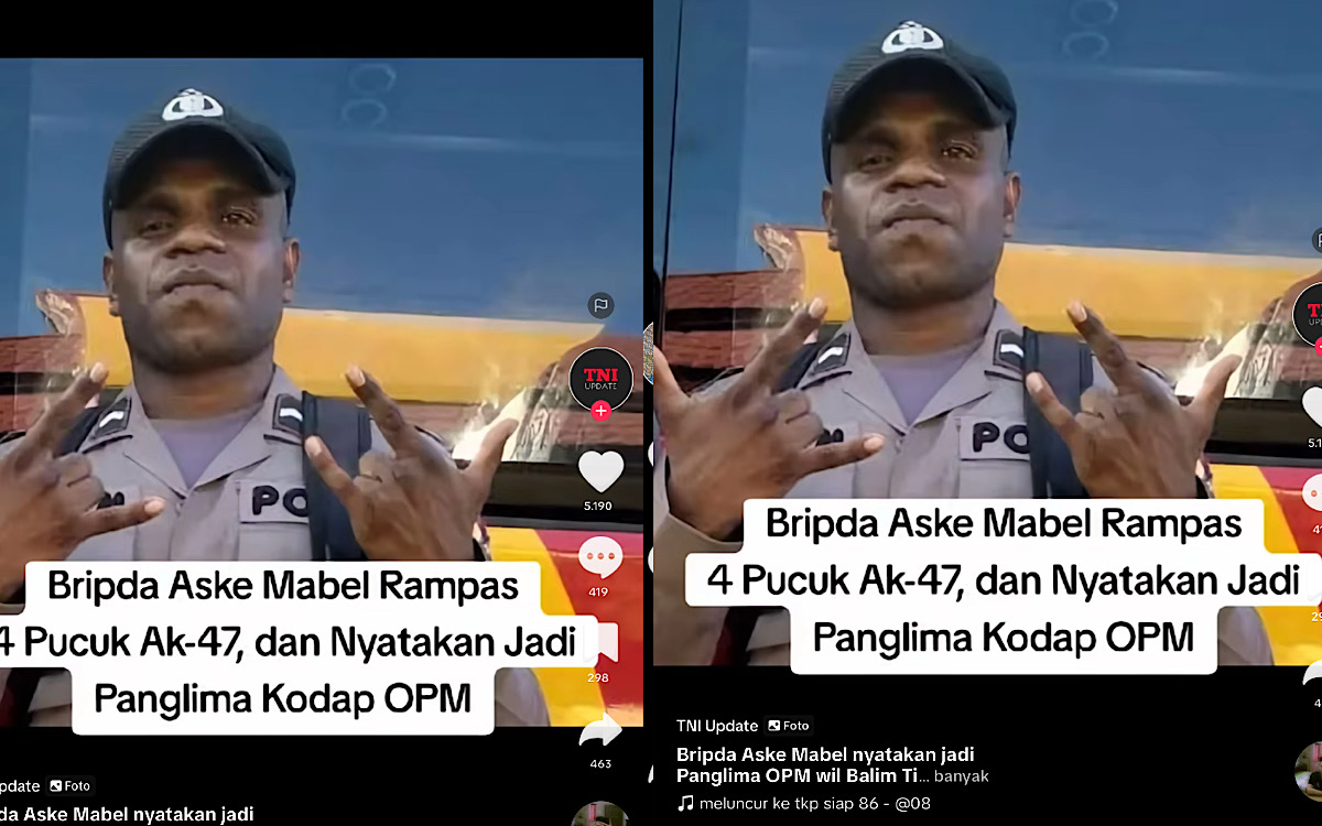 Berkhianat, Bintara Ini Bawa Kabur 4 Senjata AK 47 Dari Polres Yalimo Langsung Jadi Panglima KKB Papua 