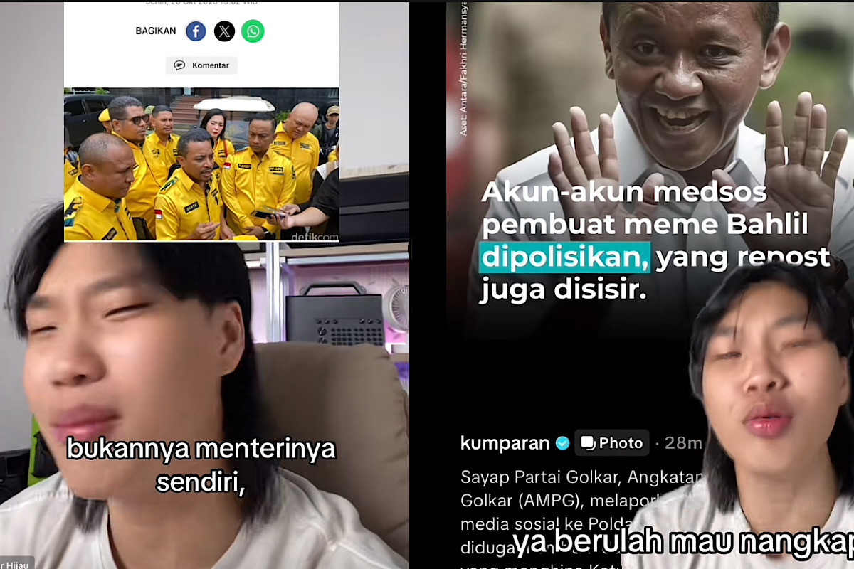 Pitengz Ingatkan Menteri Bahlil Jangan Baper, Orang Bikin Meme Karena Kesal Kebijakan Kok Aneh-aneh