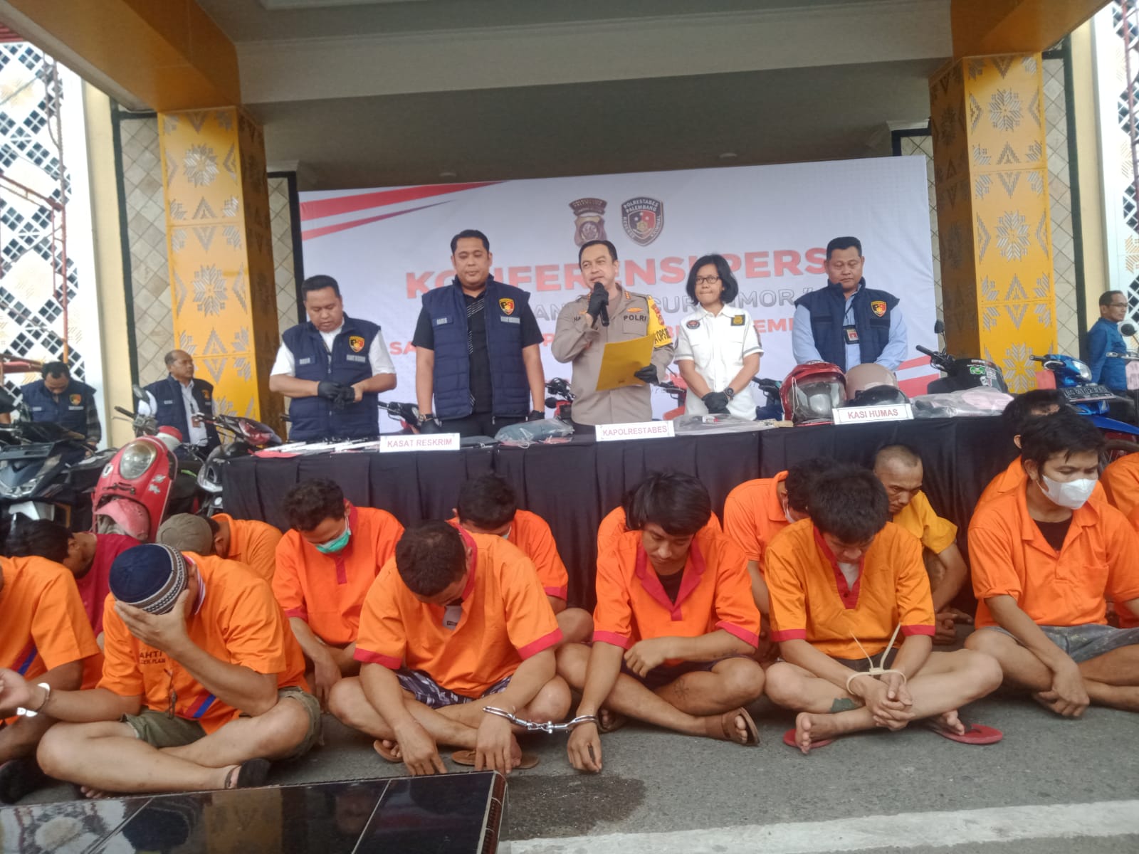 Wow! Selama 21 Hari Polrestabes Palembang Ungkap 67 Laporan Polisi, Tangkap 32 Tersangka 