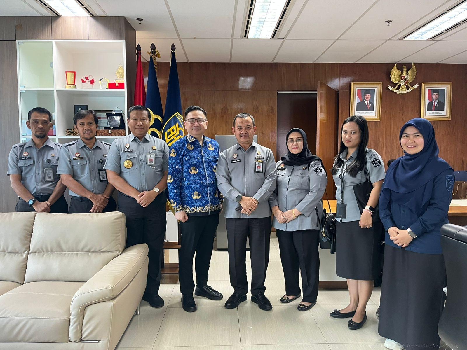 Penguatan Tugas dan Fungsi AHU, Kanwil Kemenkum Babel Lakukan Koordinasi dengan Unit Pusat