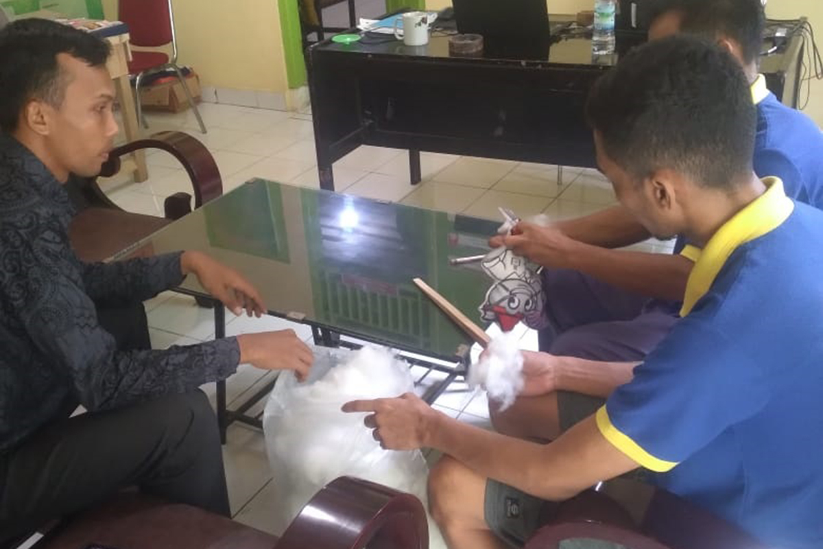 Jelang Penilaian Pembangunan ZI, Bimker Lapas Narkotika Kelas IIA Muara Beliti Buat Maskot Lapas 