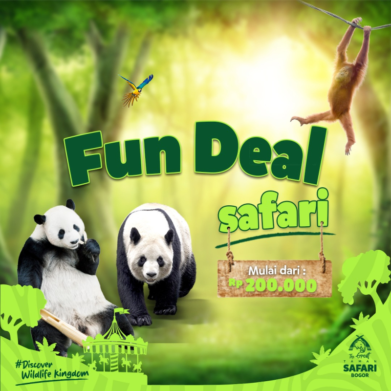 Promo Fun Deal November 2023, Masuk Taman Safari Bogor Free Voucher Makan Minum!