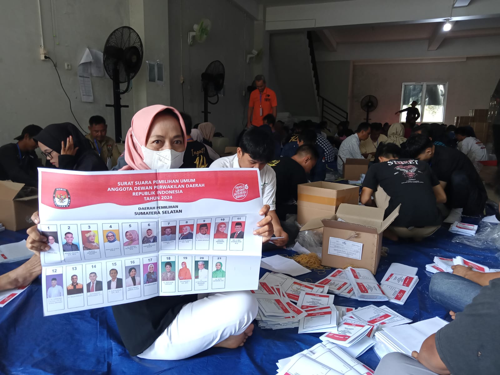 Semua Surat Suara Sudah Rampung Diterima, KPU Prabumulih Mulai Proses Pelipatan-Penyortiran