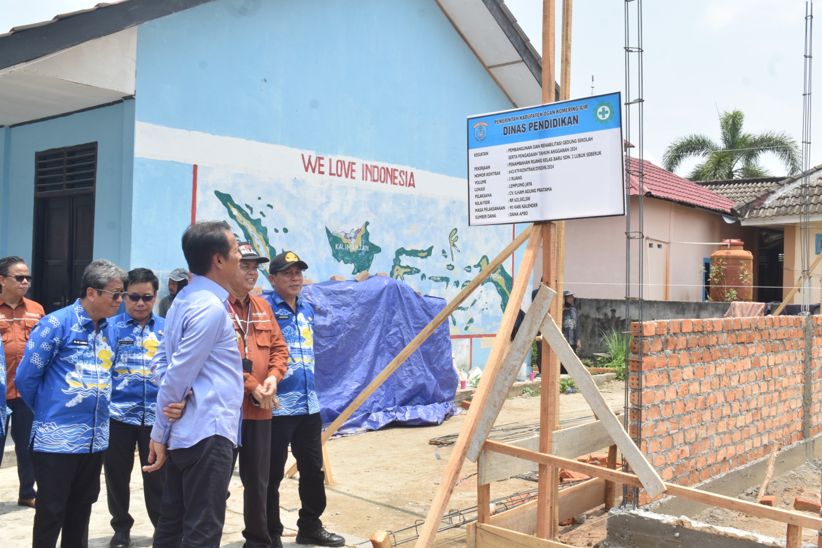 Pj Bupati OKI Pantau Langsung Progres Pembangunan Sekolah, Komitmen Tingkatkan Kualitas Pendidikan