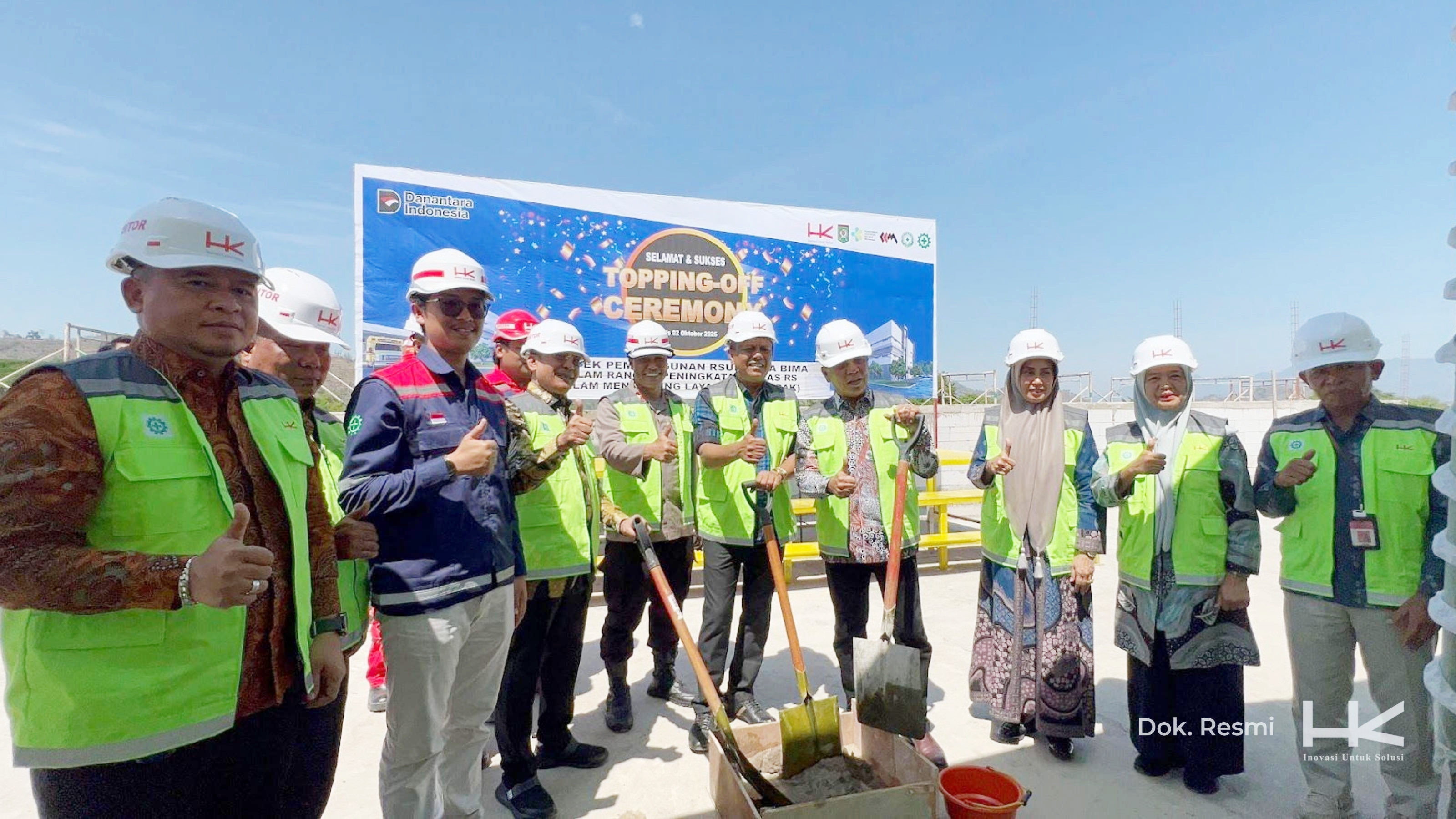 Topping Off RSUD Kota Bima, Hutama Karya Tunjukkan Komitmen Percepat Fasilitas Kesehatan Nasional