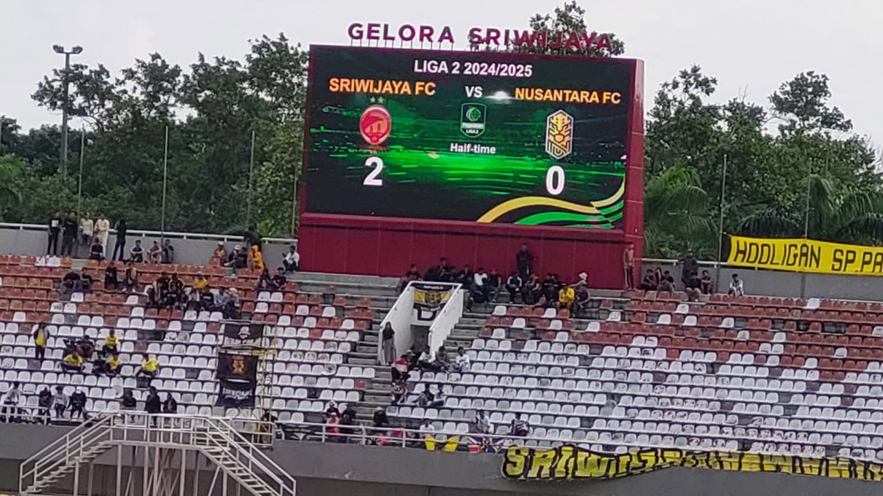 Bermain di Stadion Jakabaring Hadapi Nusantara United, Sriwijaya FC Unggul 2-0 Pada Babak Pertama 