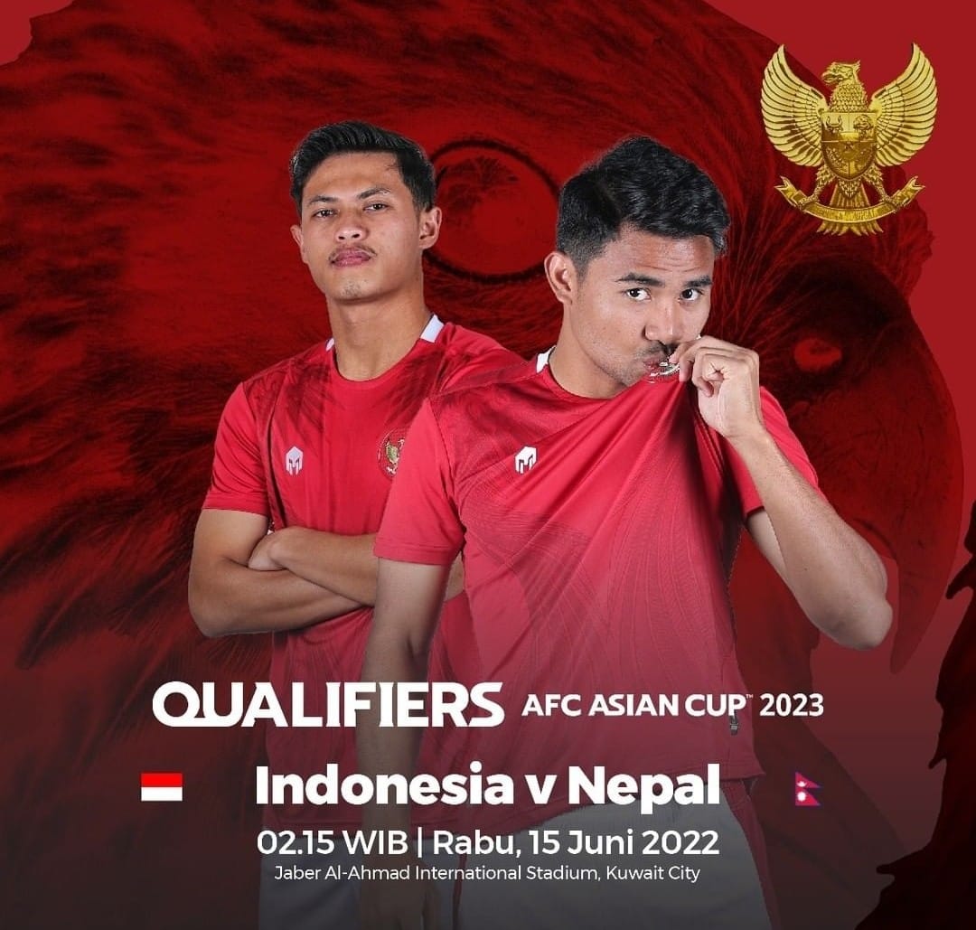 Besok, Live Timnas Indonesia vs Nepal di Kualifikasi Piala Asia 2023