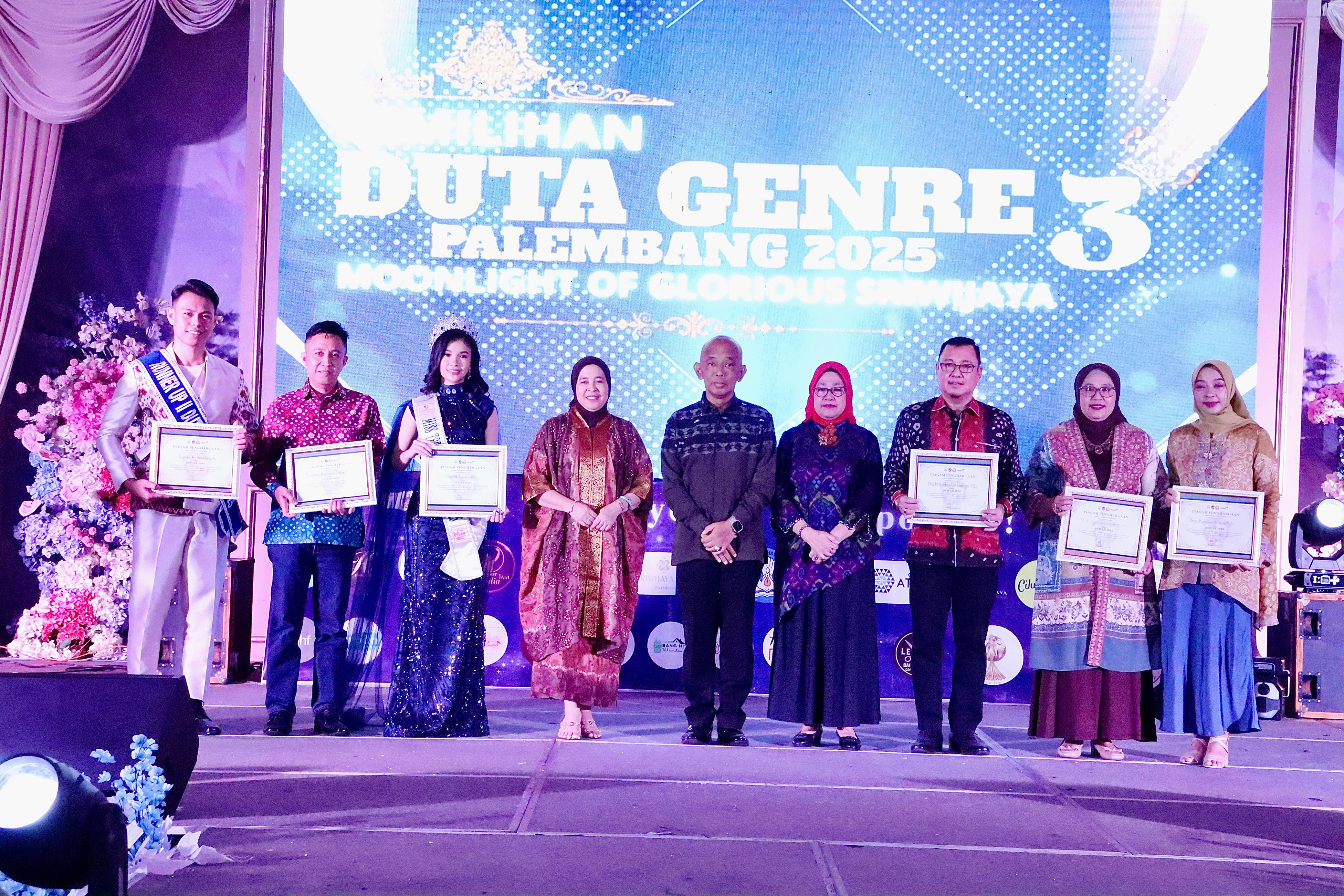 Dewi Sastrani 'Bunda GenRe' Hadiri Langsung Pemilihan Duta Genre Palembang 2025