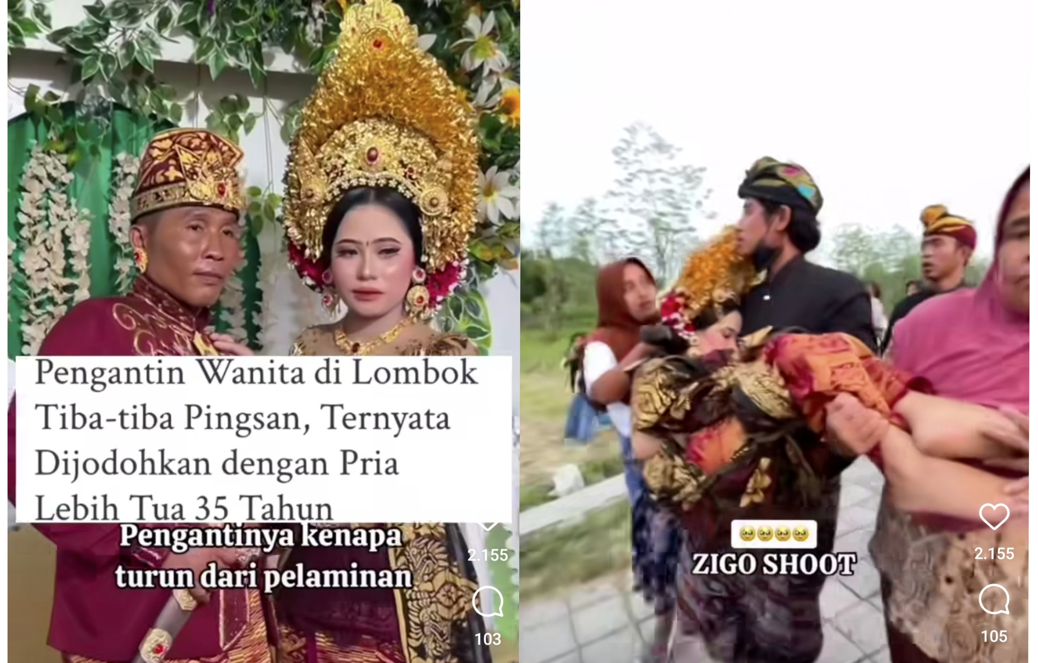 Dinikahi Kakek-kakek Beda Usia 35 Tahun, Pengantin Wanita di Lombok Ini Pingsan di Pesta Pernikahan