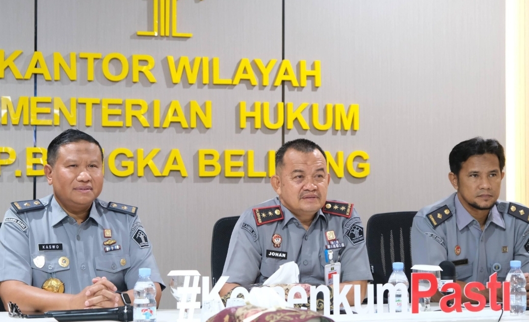 Babel Raih Capaian 100% Pembentukan Posbakum, Kemenkum Babel Ikuti Peresmian Nasional dari Maluku Utara