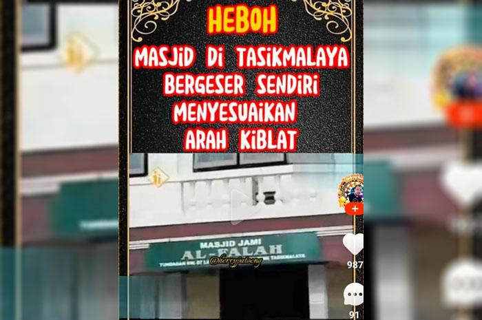 Masjid Jami' Al Falah Tasikmalaya Bergeser Sesuaikan Arah Kiblat Sendiri, Bukti Kekuasaan Allah