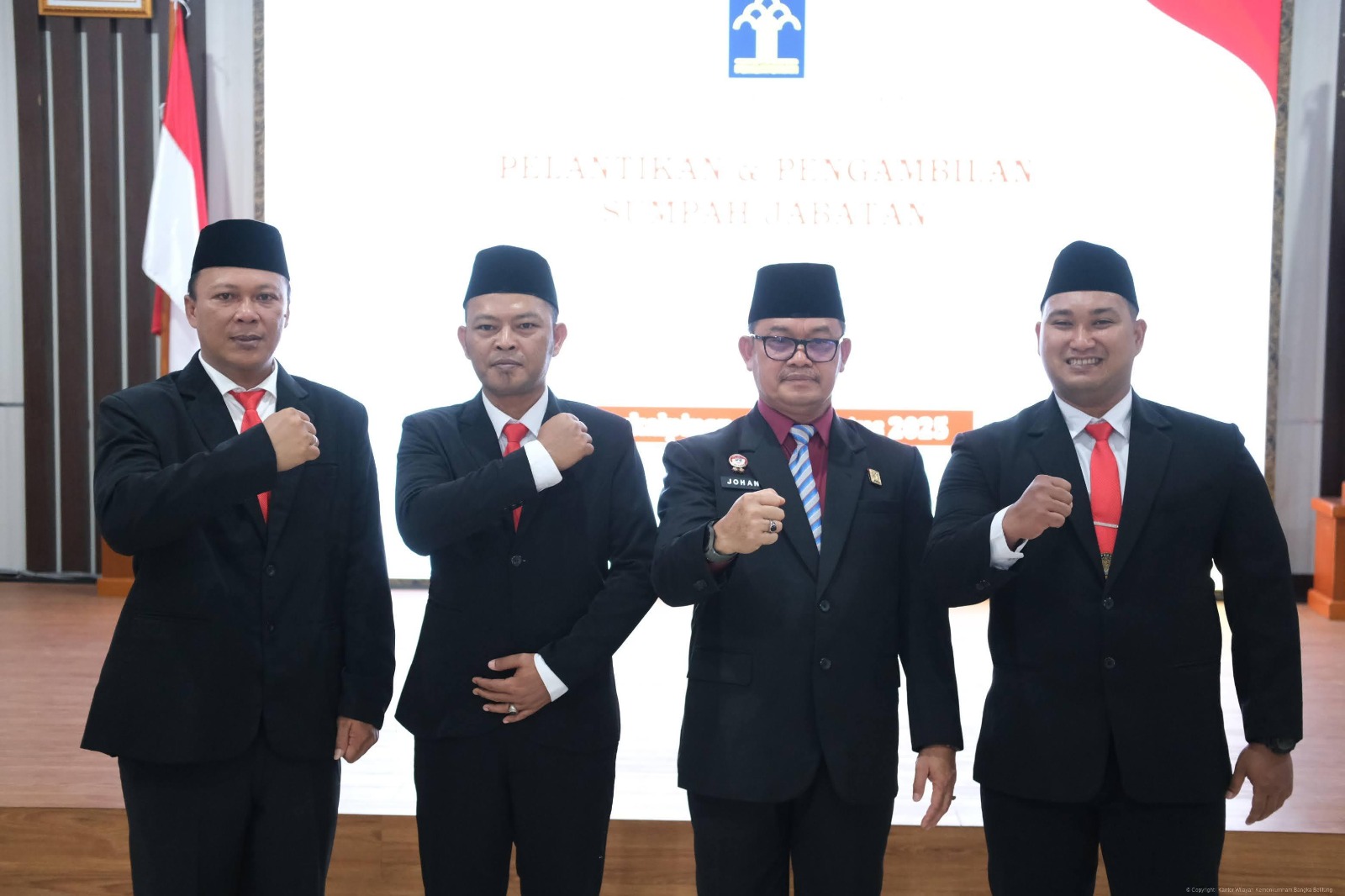 Kakanwil Kemenkum Babel Lantik 3 Pejabat Penyidik Pegawai Negeri Sipi