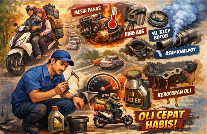 Usai Mudik Lebaran, Oli Motor Matic Cepat Habis? Ini Penyebab yang Sering Diabaikan Pengendara