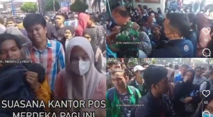 Ratusan Peserta Seleksi CPNS 2024 Padati Kantor Pos Merdeka Palembang, Rela Antre Sejak Pagi Demi E-Meterai?