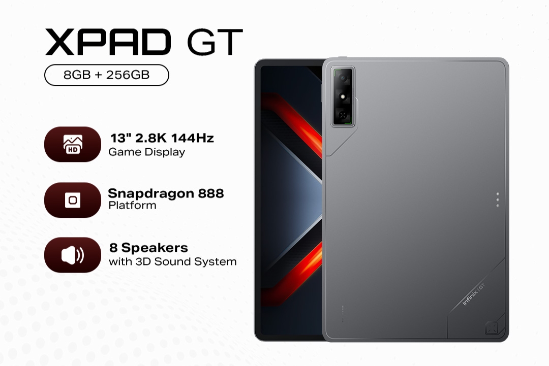 Infinix XPad GT Punya Layar 13 Inci dengan Performa Tinggi Berkat Chipset Snapdragon 888 5G