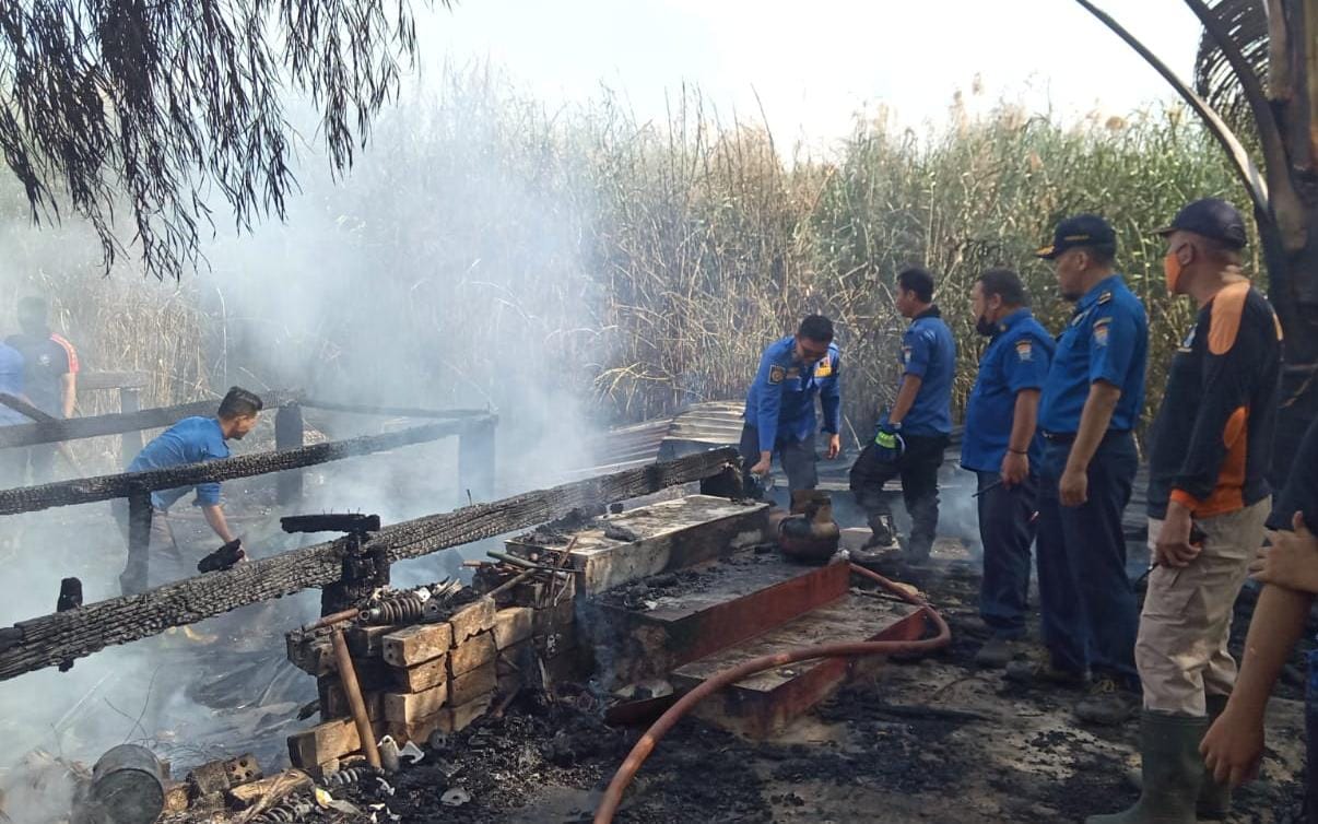 Rumah Pengecer Gas Elpiji di Tanjung Barangan Terbakar, Perhiasan Emas Ikut Hangus