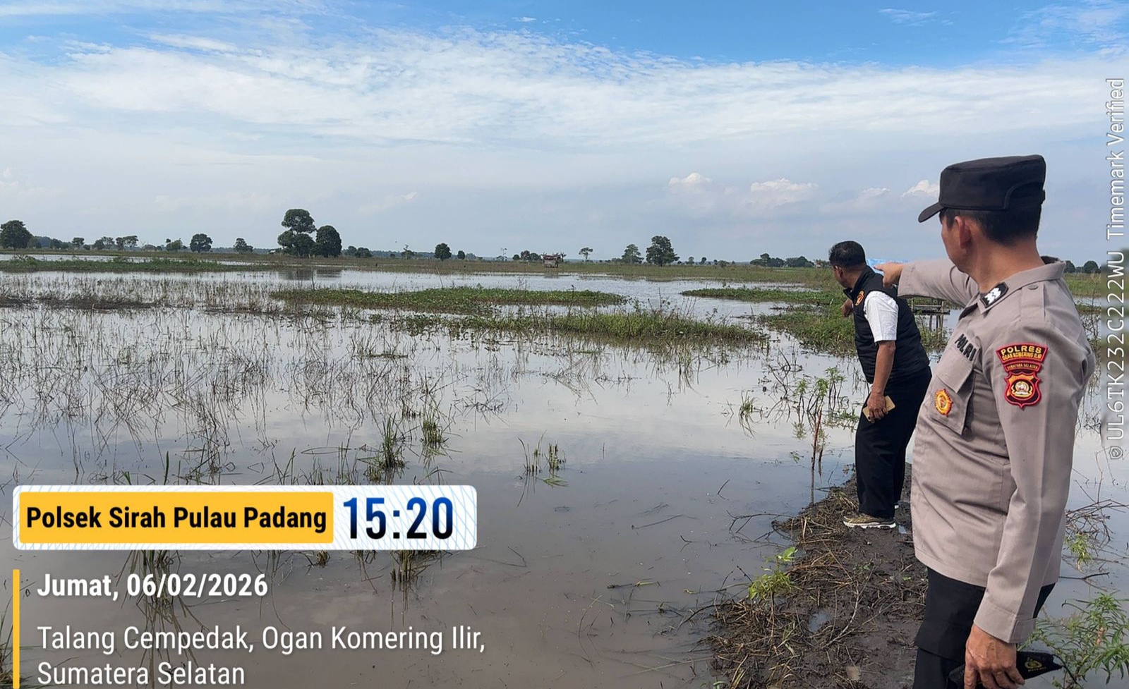 Mayat Perempuan Ditemukan Mengapung di Sawah Kecamatan SP Padang OKI