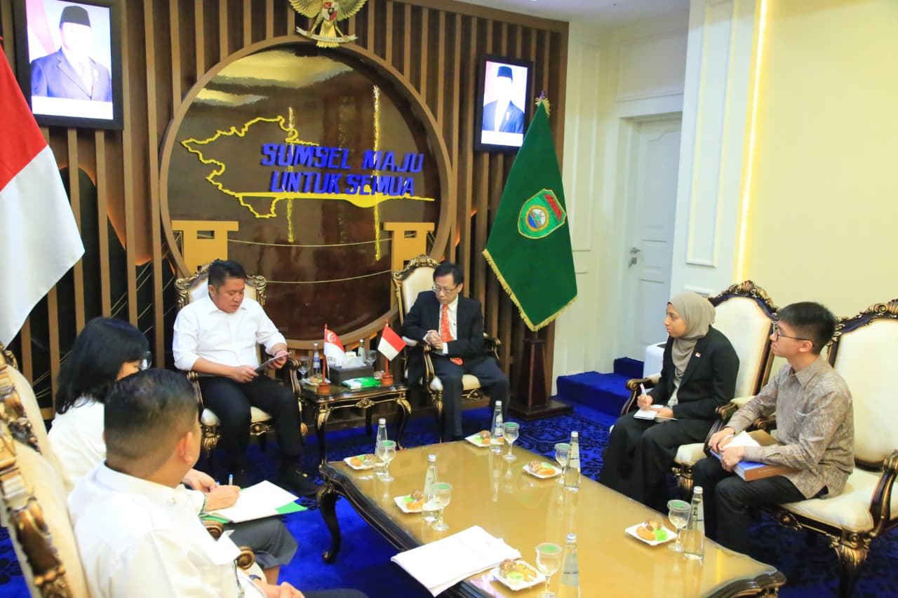Gubernur Herman Deru dan Konjen Singapura Sepakat Perkuat Konektivitas Regional