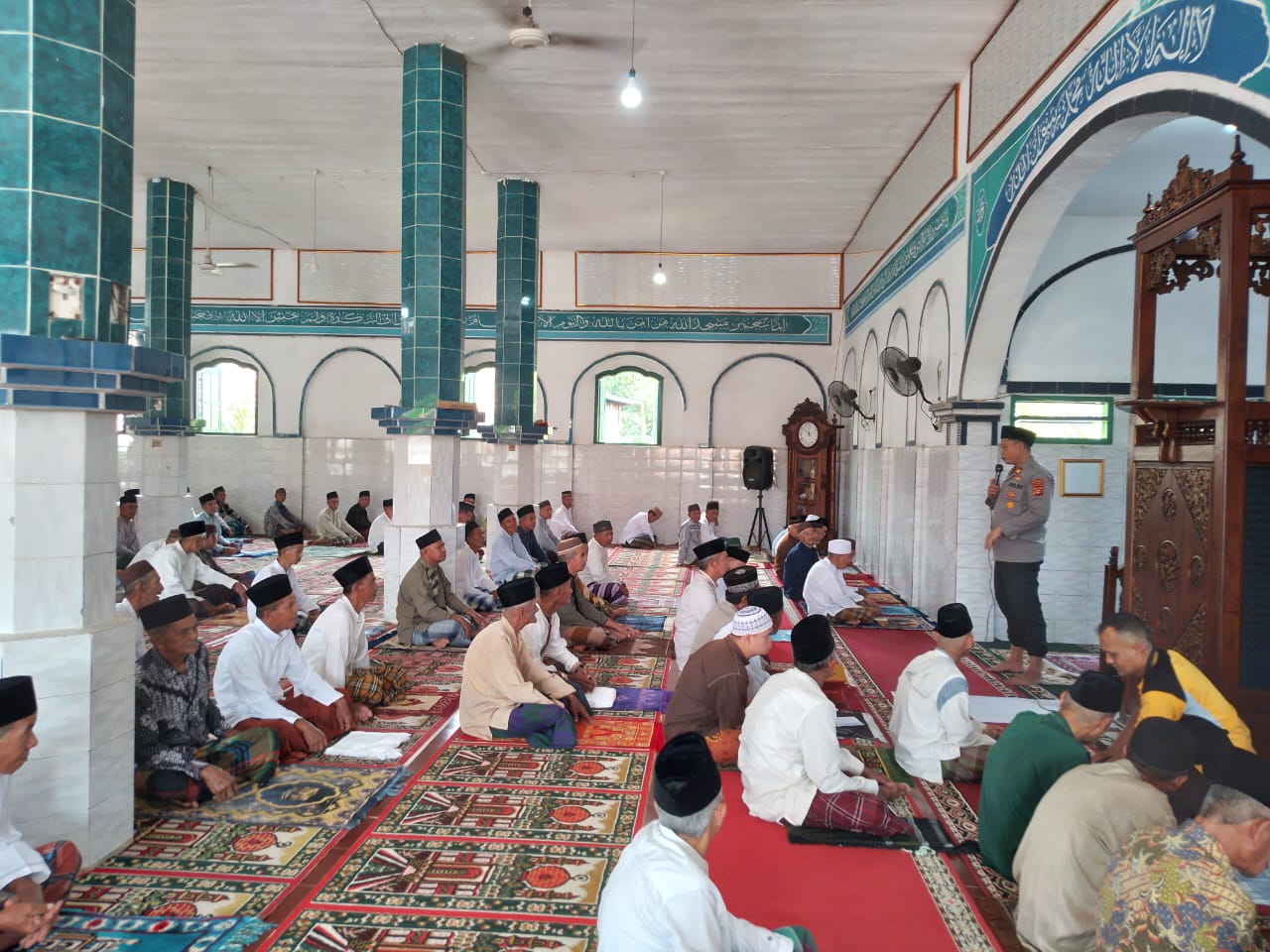 Jumat Curhat Polsek Tanjung Lubuk di Masjid Jami'usmaniyah, Kapolsek Sampaikan Pesan Ini