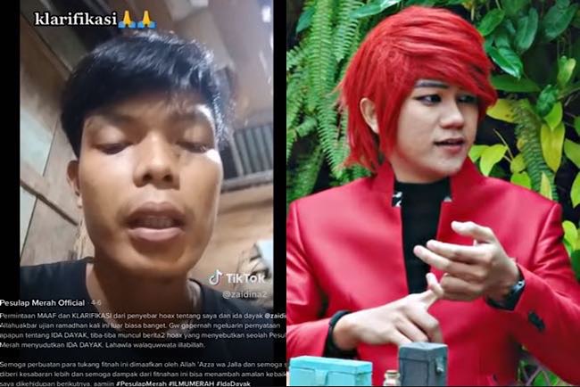 Update Terbaru…Beredar Video Permintaan Maaf, Diduga Penyebar Hoaks Berita Tentang Ida Dayak dan Pesulap Merah