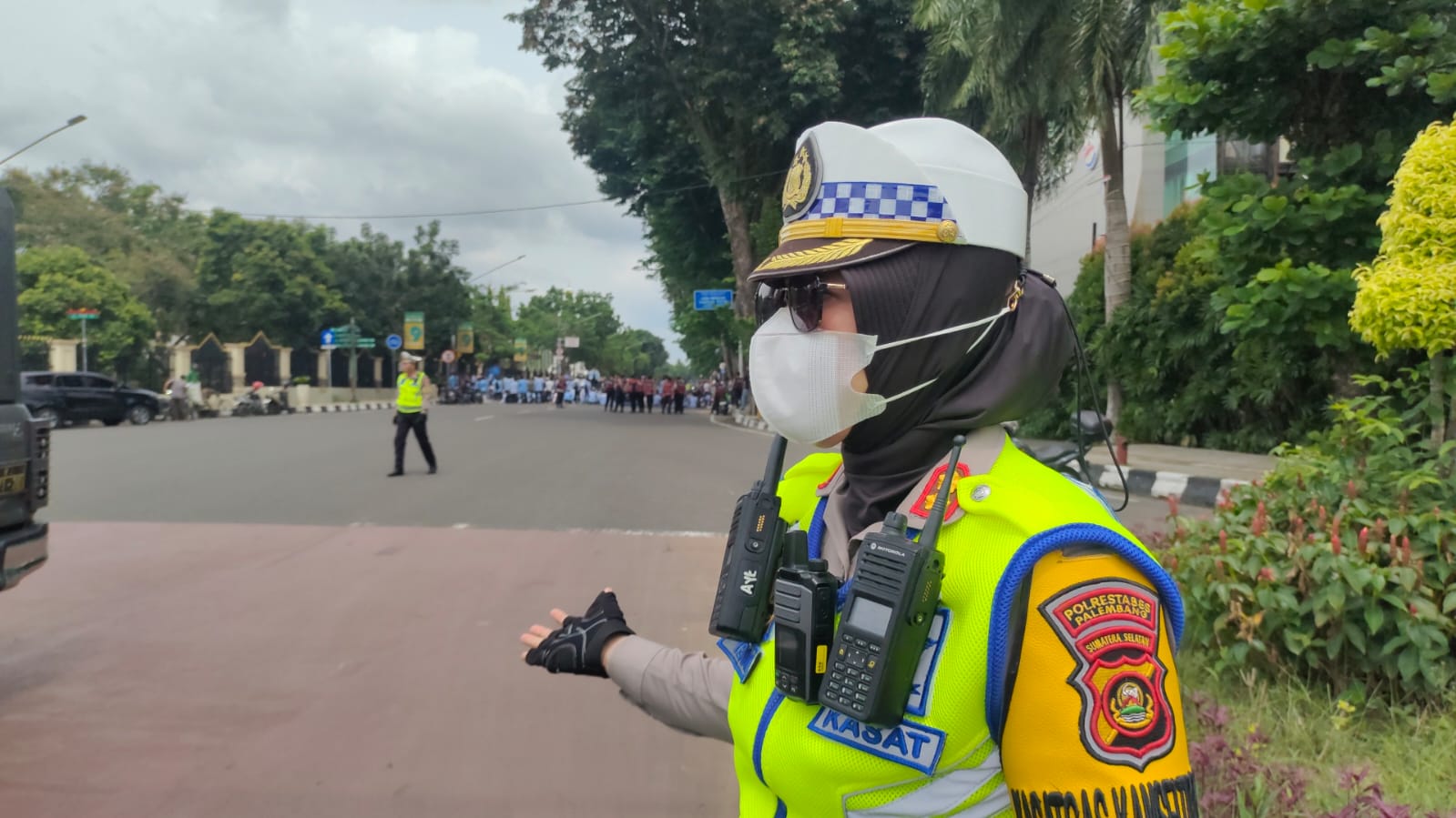 Demo Mahasiswa Depan DPRD Sumsel, Kasat Lantas Polrestabes Palembang Imbau Pengendara Cari Jalan Alternatif