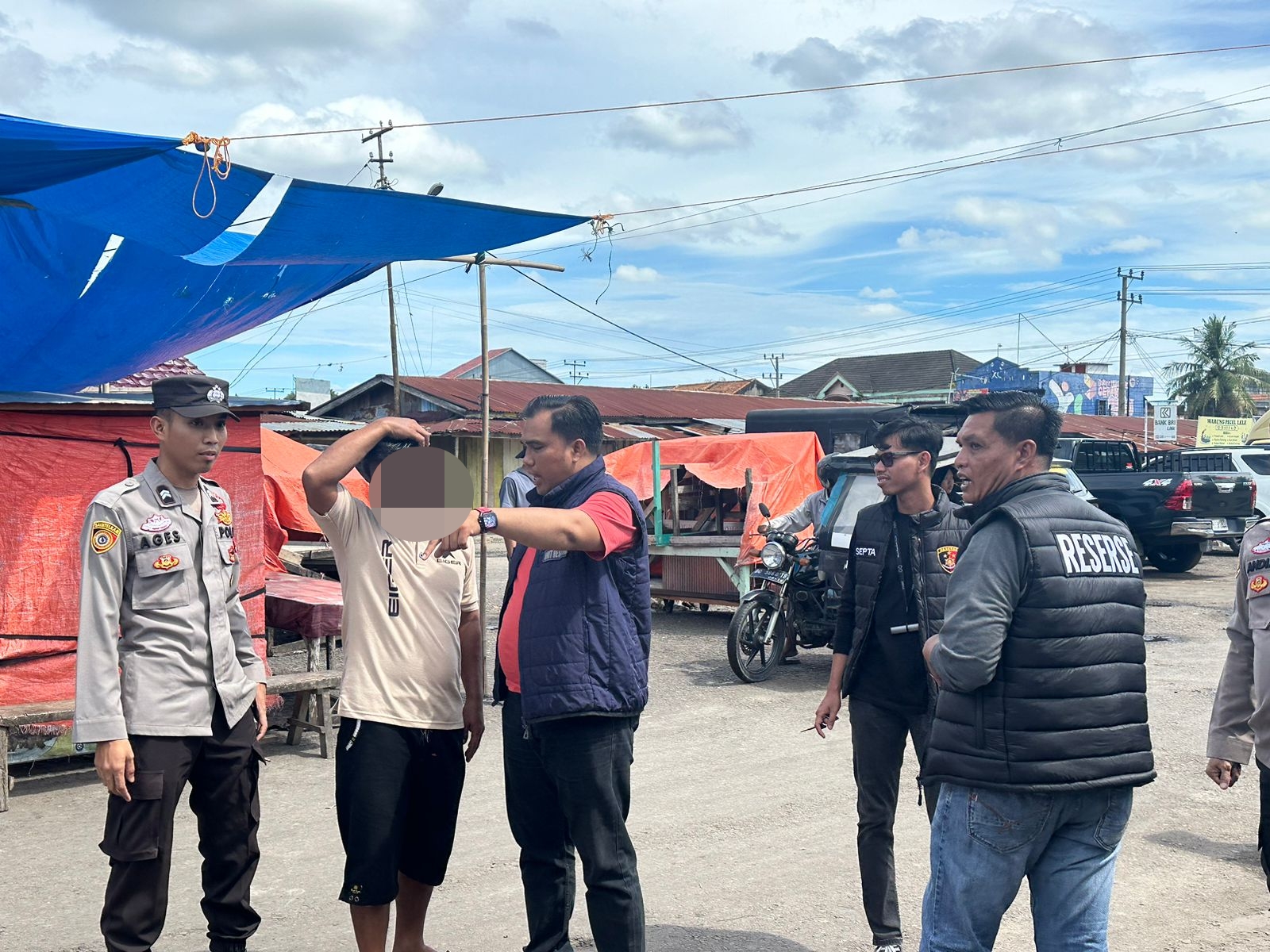 Diduga Terlibat Aksi Pungli & Premanisme di Parkiran Pasar Tanjung Raja Ogan Ilir, 4 Sekawan Diamankan Polisi