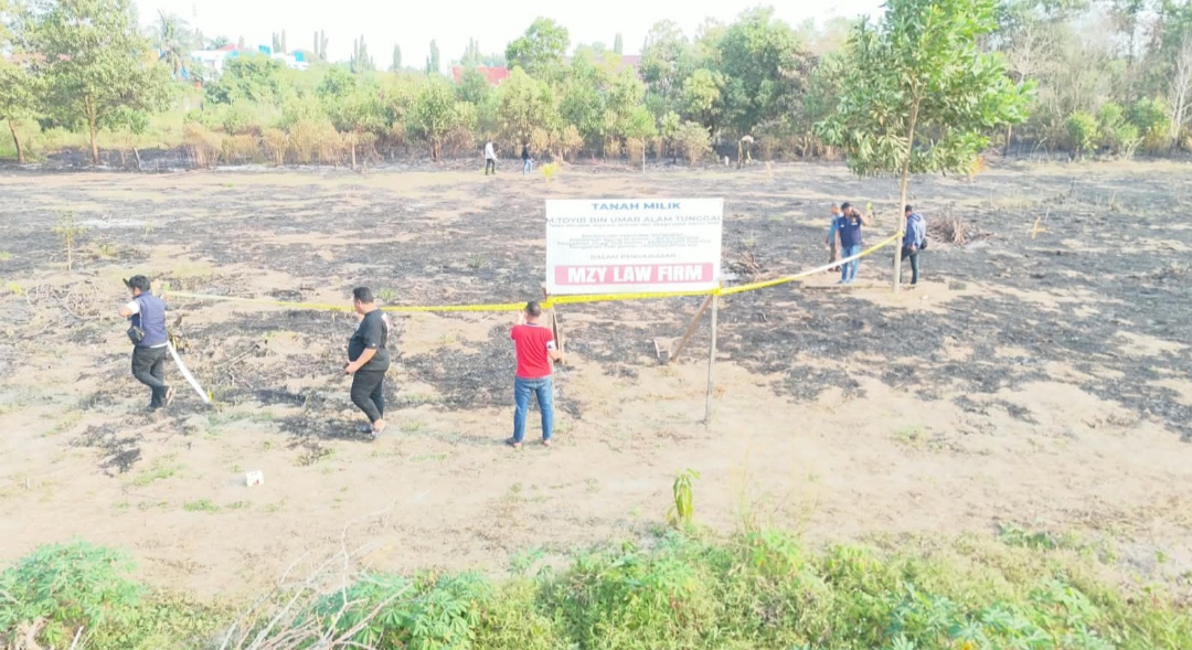 Warga Kayuagung Diamankan Polres OKI Bakar Lahan untuk Tanam Ubi 