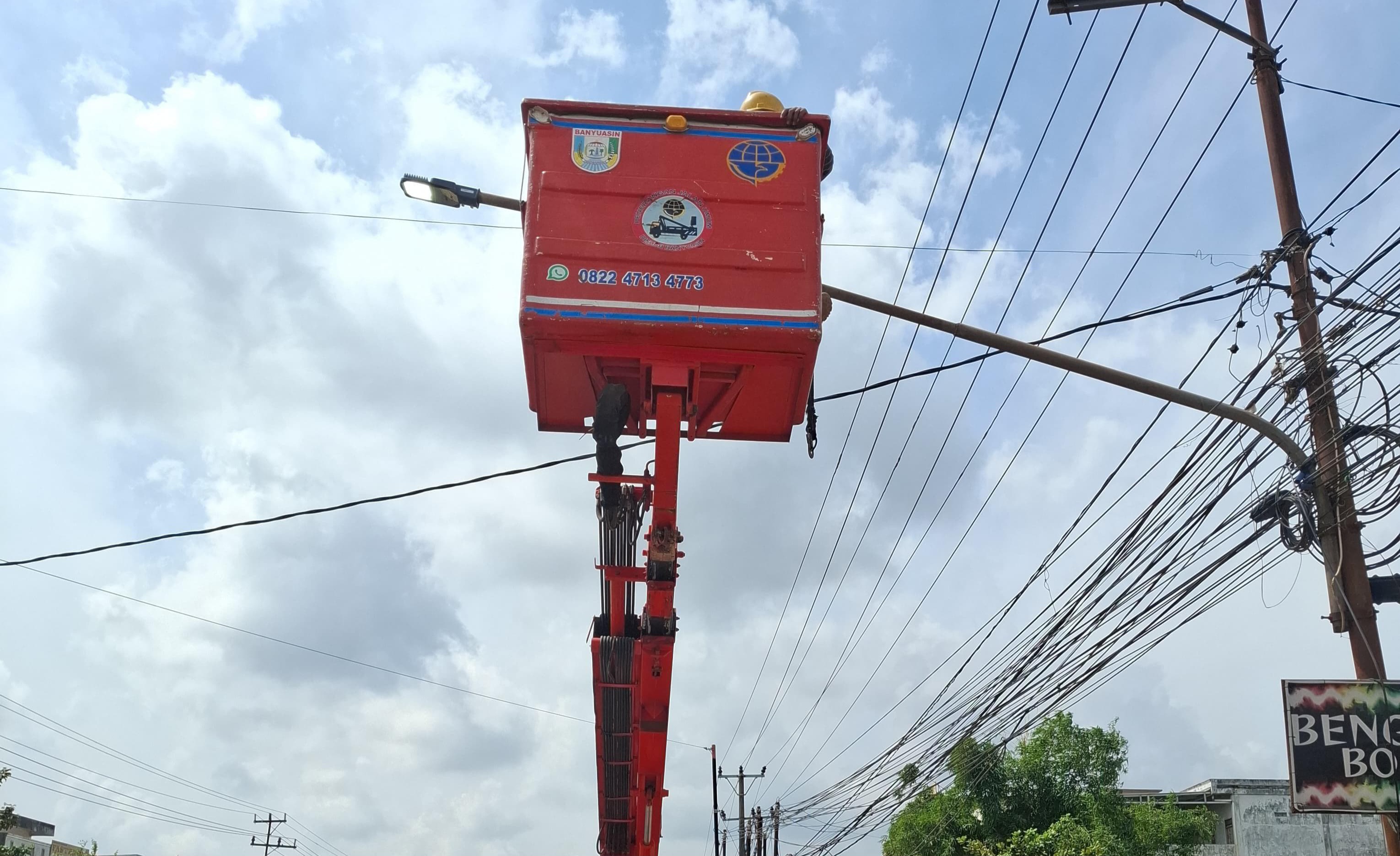 Kabel Penerangan Dicuri, Jalan Lingkar dan Rumah Dinas Bupati Banyuasin Gelap Gulita