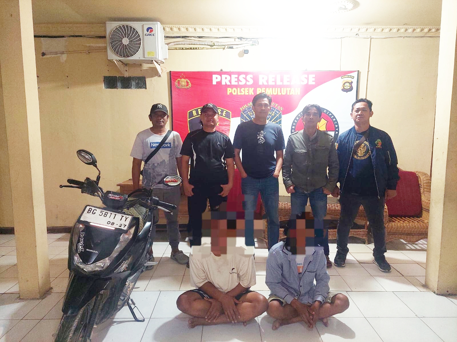 Polsek Pemulutan Polres Ogan Ilir Bekuk 2 Pelaku Curas di Jalan Umum Desa Kapuk
