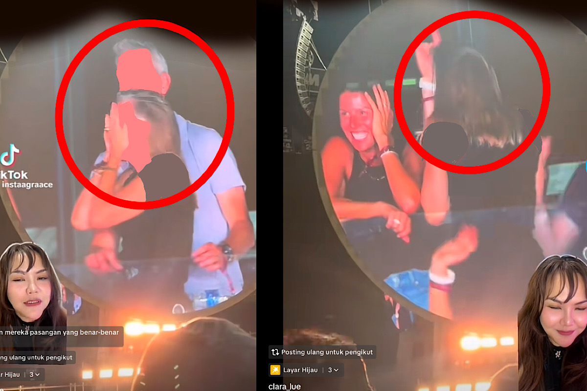 Viral, Pasangan Diduga Selingkuh Tertangkap Kamera Konser Coldplay, Ternyata Bos Besar 