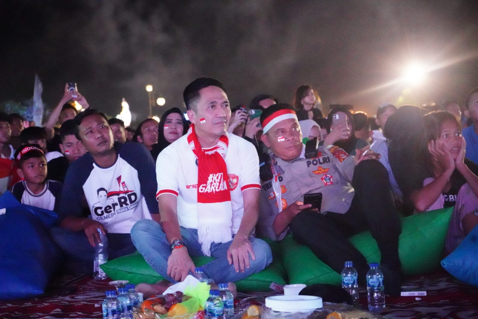 Puluhan Ribu Warga Nobar Bersama Pj Wali Kota Palembang Ratu Dewa, Apresiasi Timnas Indonesia