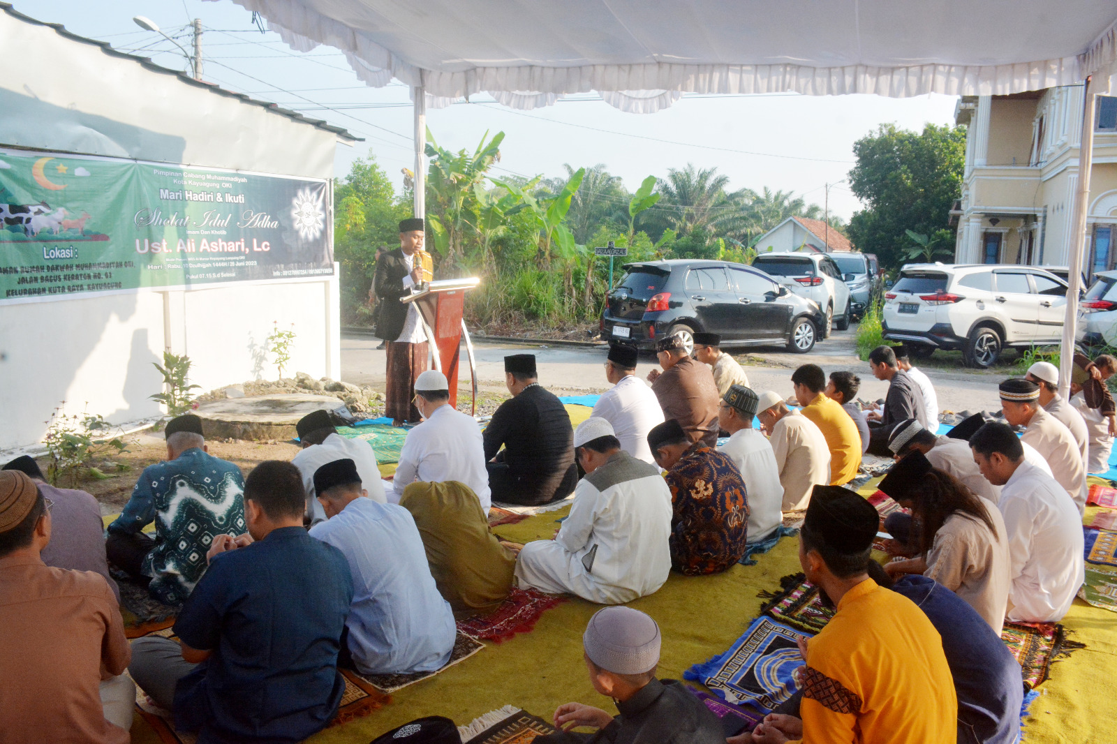 Sholat Idul Adha di Rumah Dakwah Muhammadiyah Kayuagung Diikuti Puluhan Jamaah